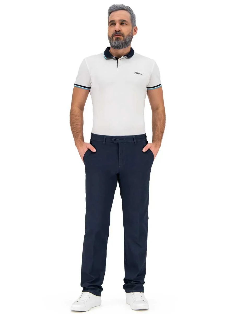 40% OFF BRUHL Parma B Stretch Cotton Chino - Men's - Marine - Size: 38 REG