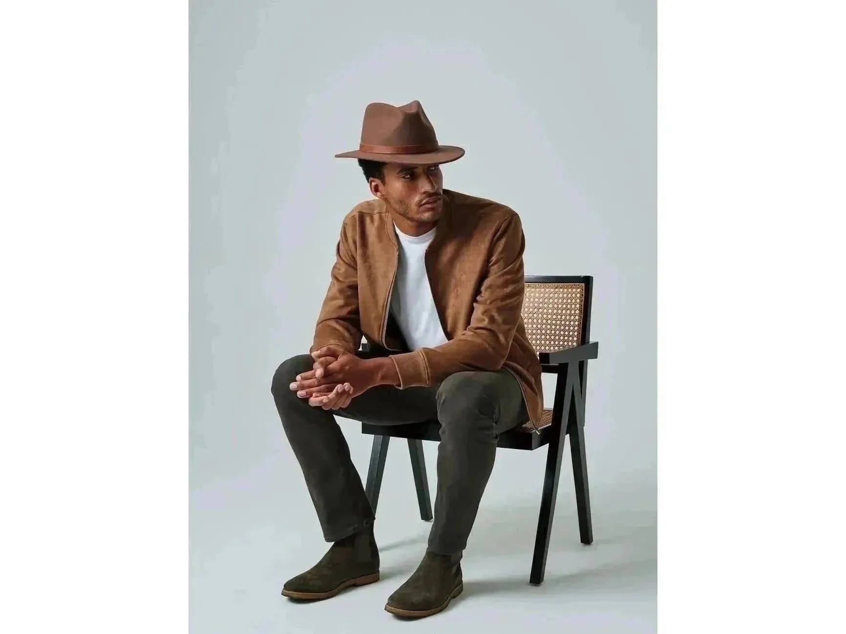 7 Diamonds Evolution Suede Bomber In Earth