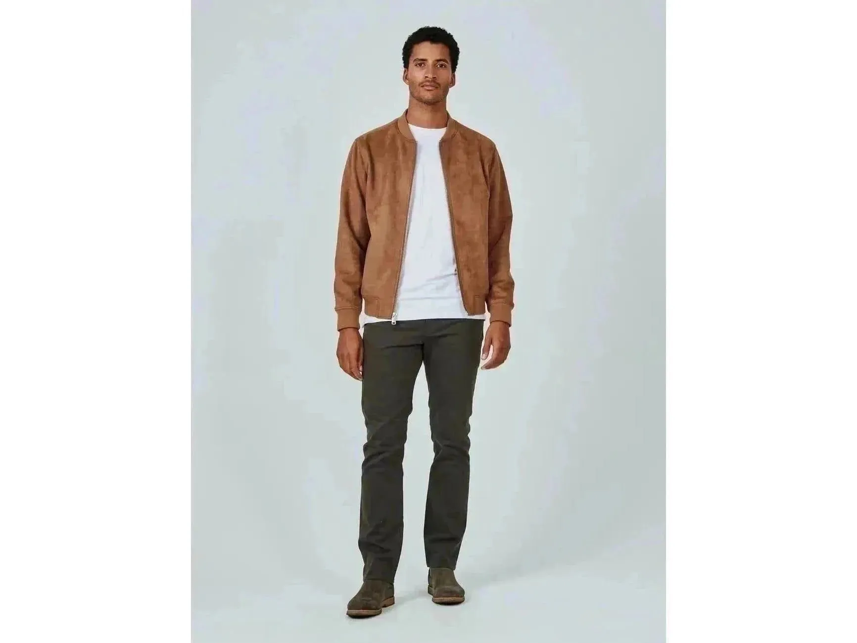 7 Diamonds Evolution Suede Bomber In Earth