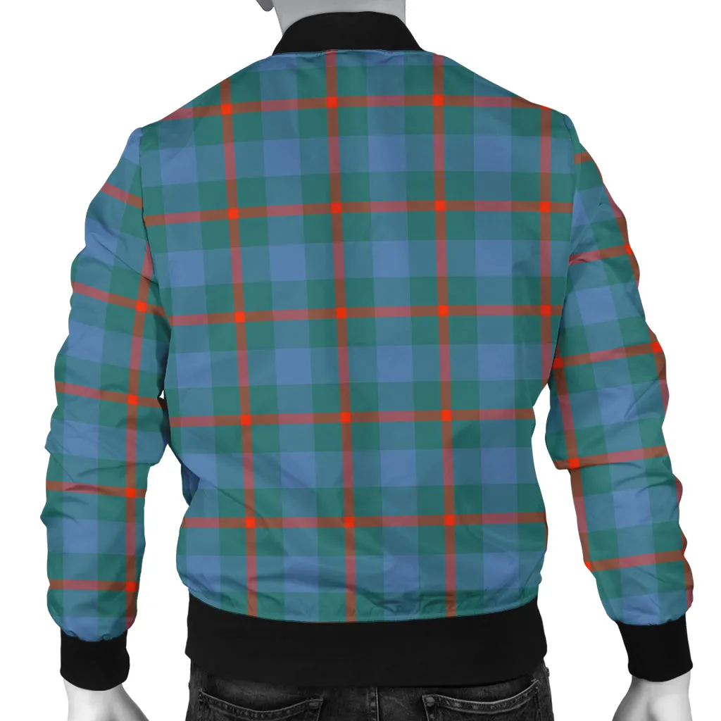 Agnew Ancient Tartan Bomber Jacket with Family Crest