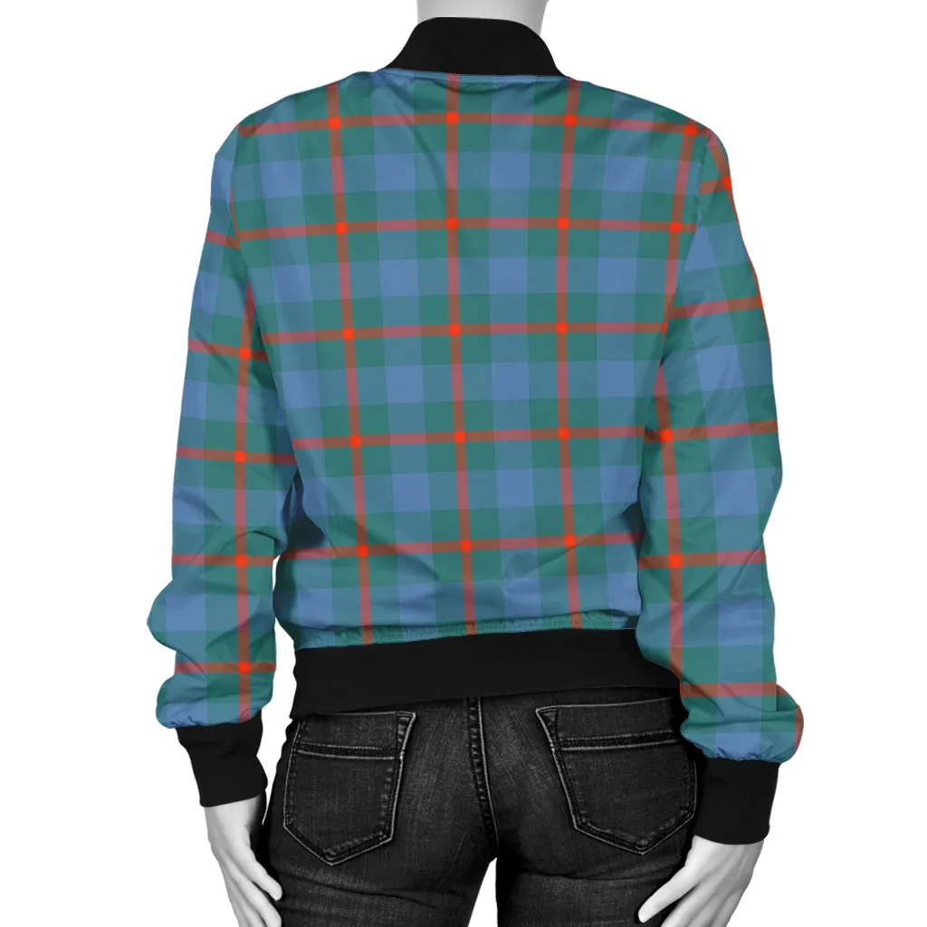 Agnew Ancient Tartan Bomber Jacket with Family Crest