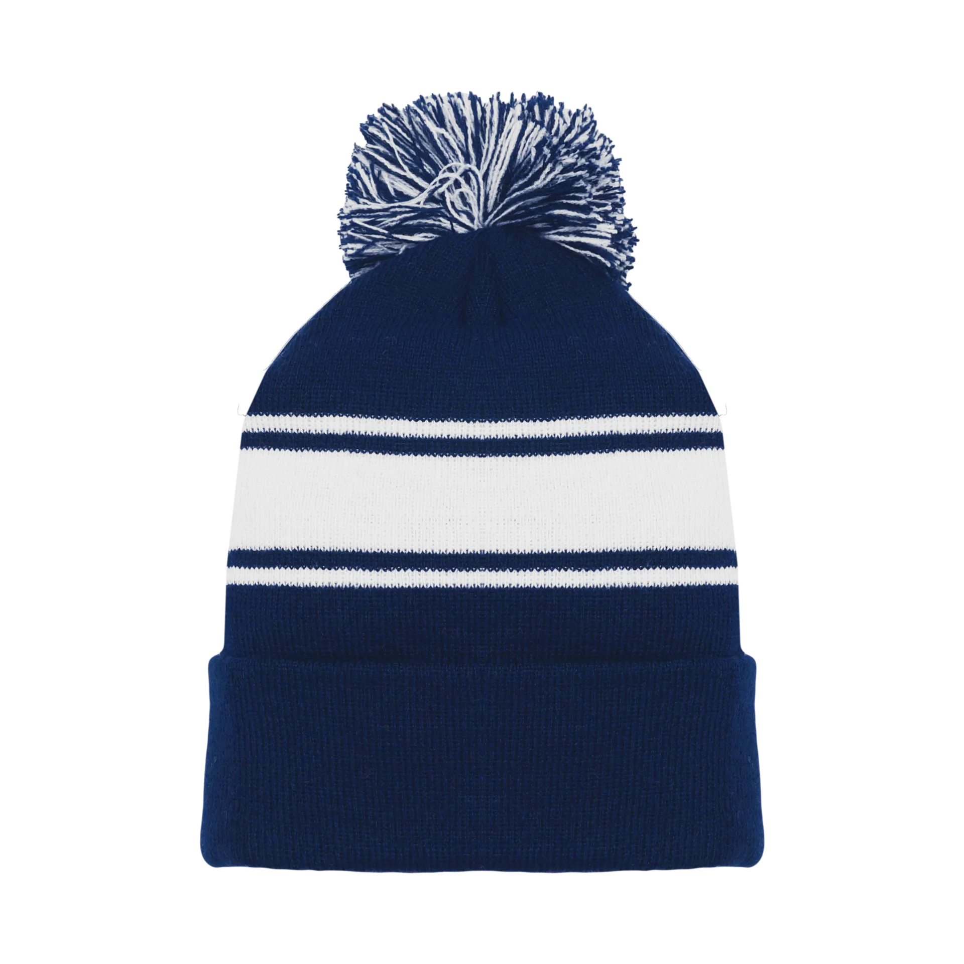 Athletic Knit (AK) A1830Y-216 Youth Navy/White Hockey Toque/Beanie