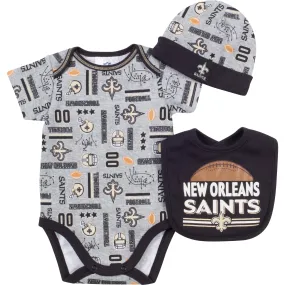 Baby Saints Fan Onesie, Cap and Bib
