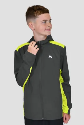 Boys Speed Windbreaker - Asphalt/Electric Lime