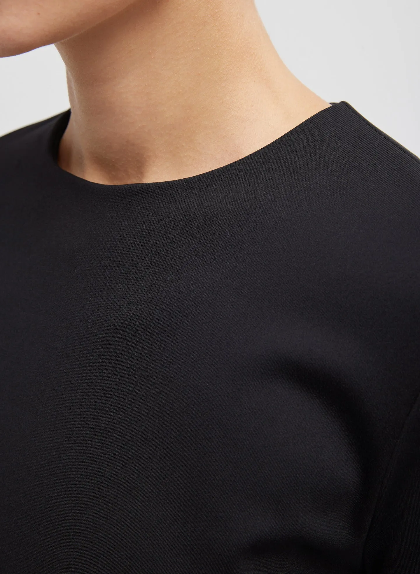 Compact Ultra Stretch Knit Long Sleeve Slim Top