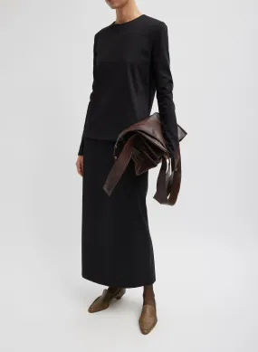 Compact Ultra Stretch Knit Long Sleeve Slim Top