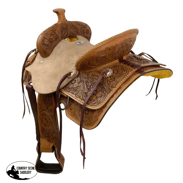 Double T Rustler's Rose Roper Style Saddle - 13 Inch