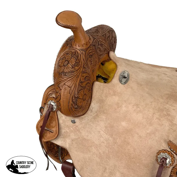 Double T Rustler's Rose Roper Style Saddle - 16 Inch