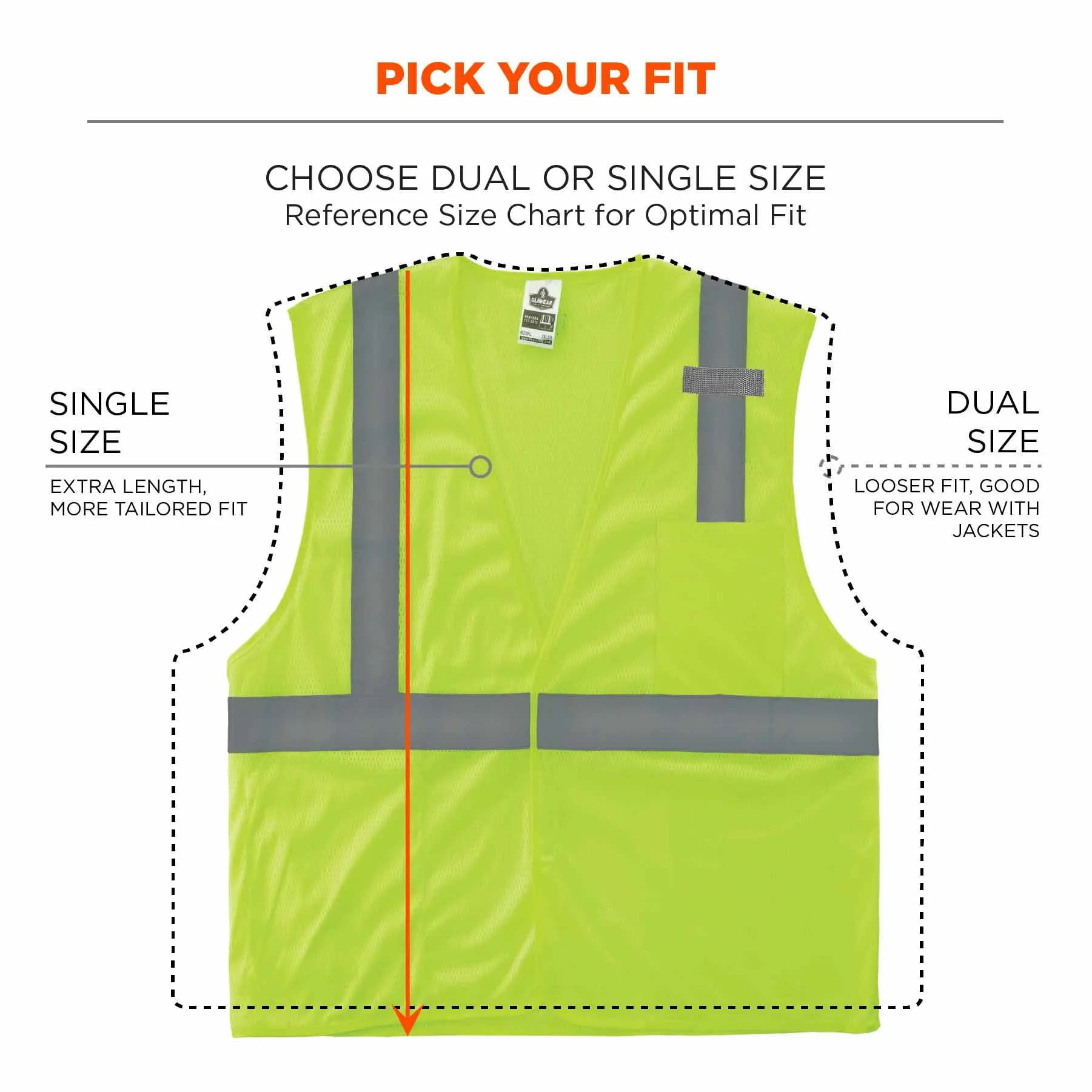 Ergodyne 24525 8210HL-S XL Lime Class 2 Economy Mesh Vest - Single Size