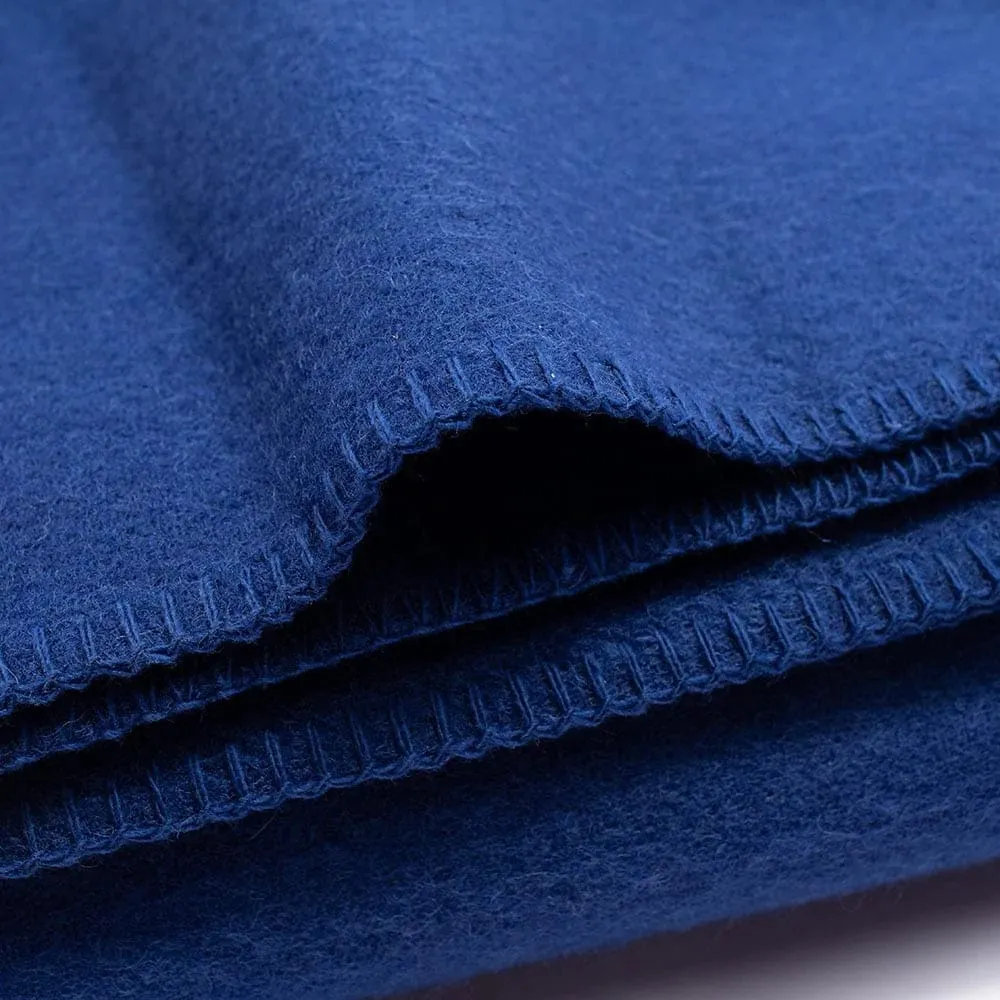 Factory Second Pure & Simple Wool Blanket - Admiral Blue
