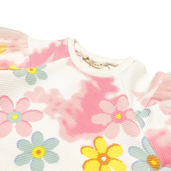 Floral Cloud Dye Sweater Dress