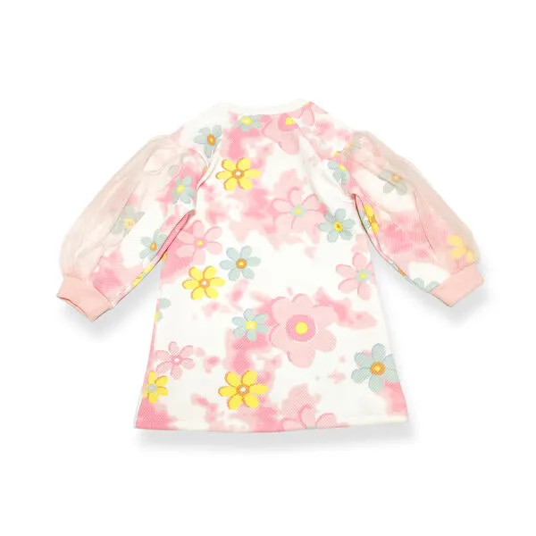 Floral Cloud Dye Sweater Dress