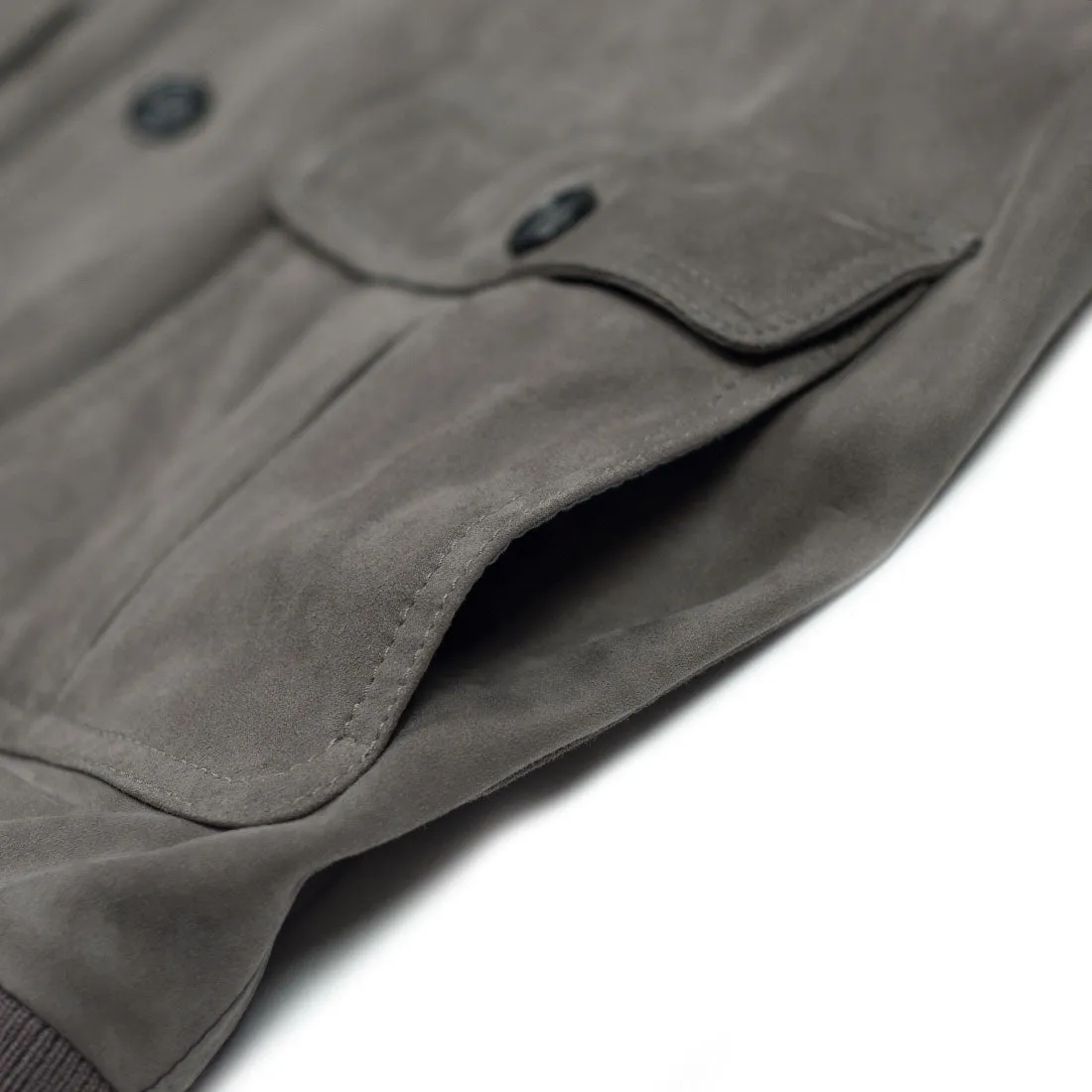 Grey suede Valstarino bomber jacket