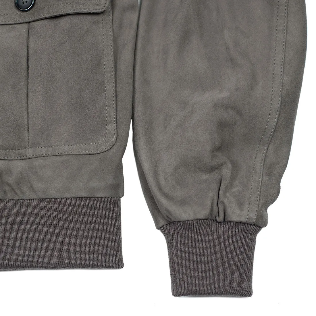 Grey suede Valstarino bomber jacket