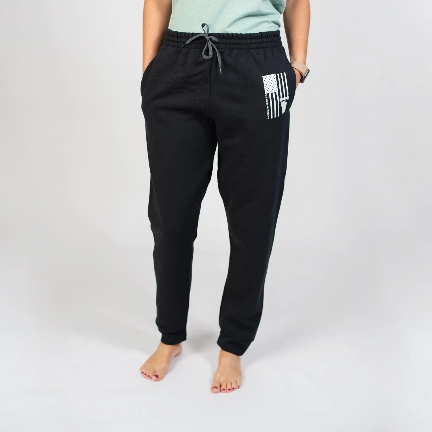 Harvest Flag Black Joggers - NEW