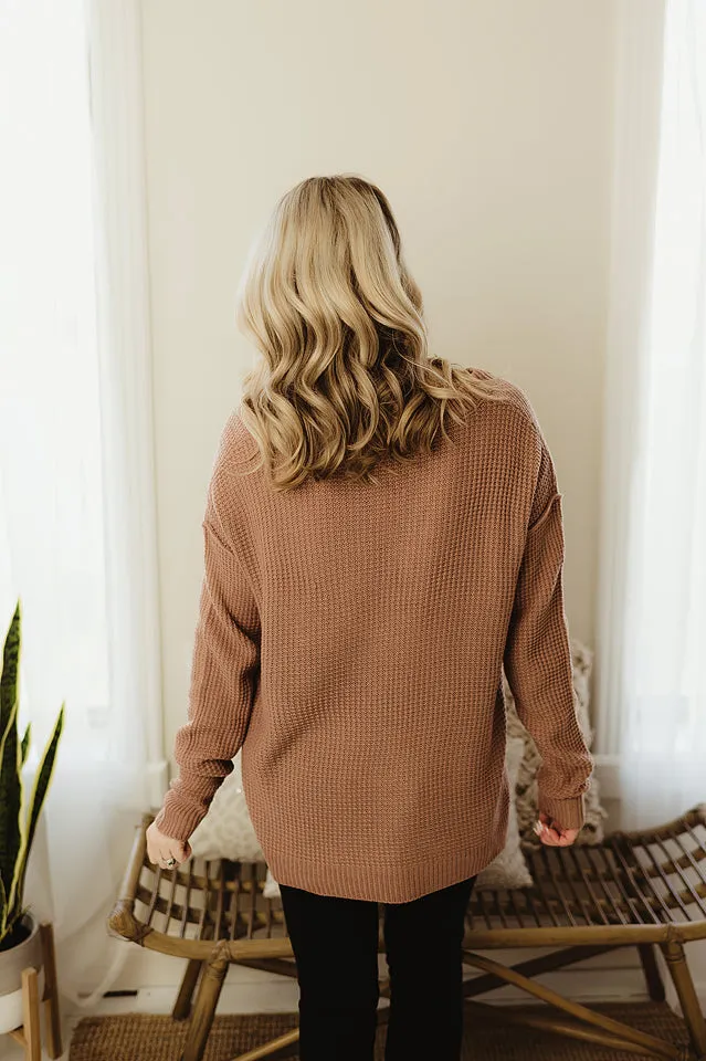 Henley Waffle Sweater
