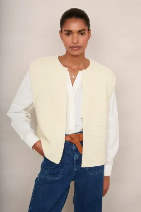 Luna Stitch Vest - Ivory