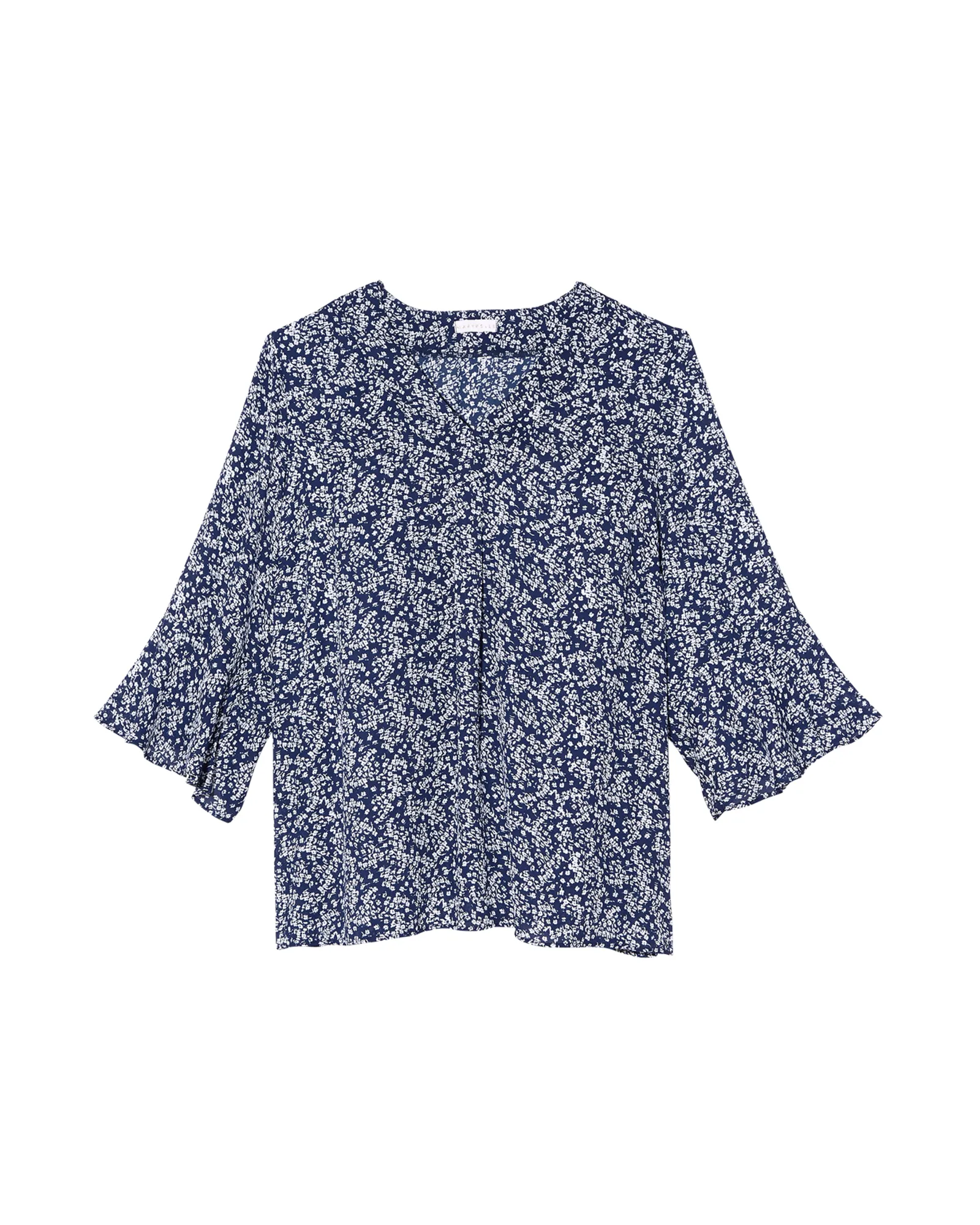 Magnolia Blouse | Navy / White