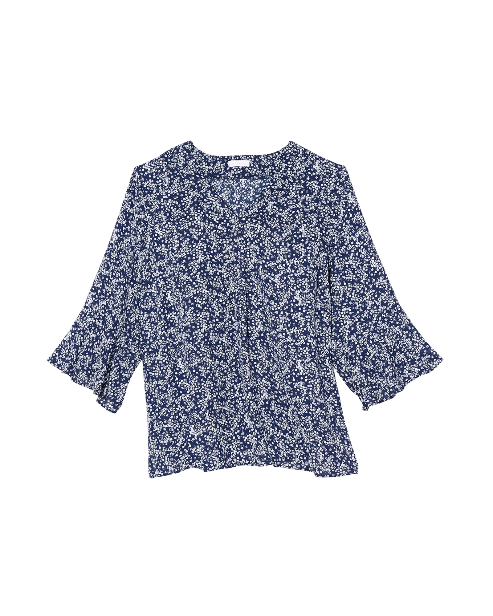 Magnolia Blouse | Navy / White