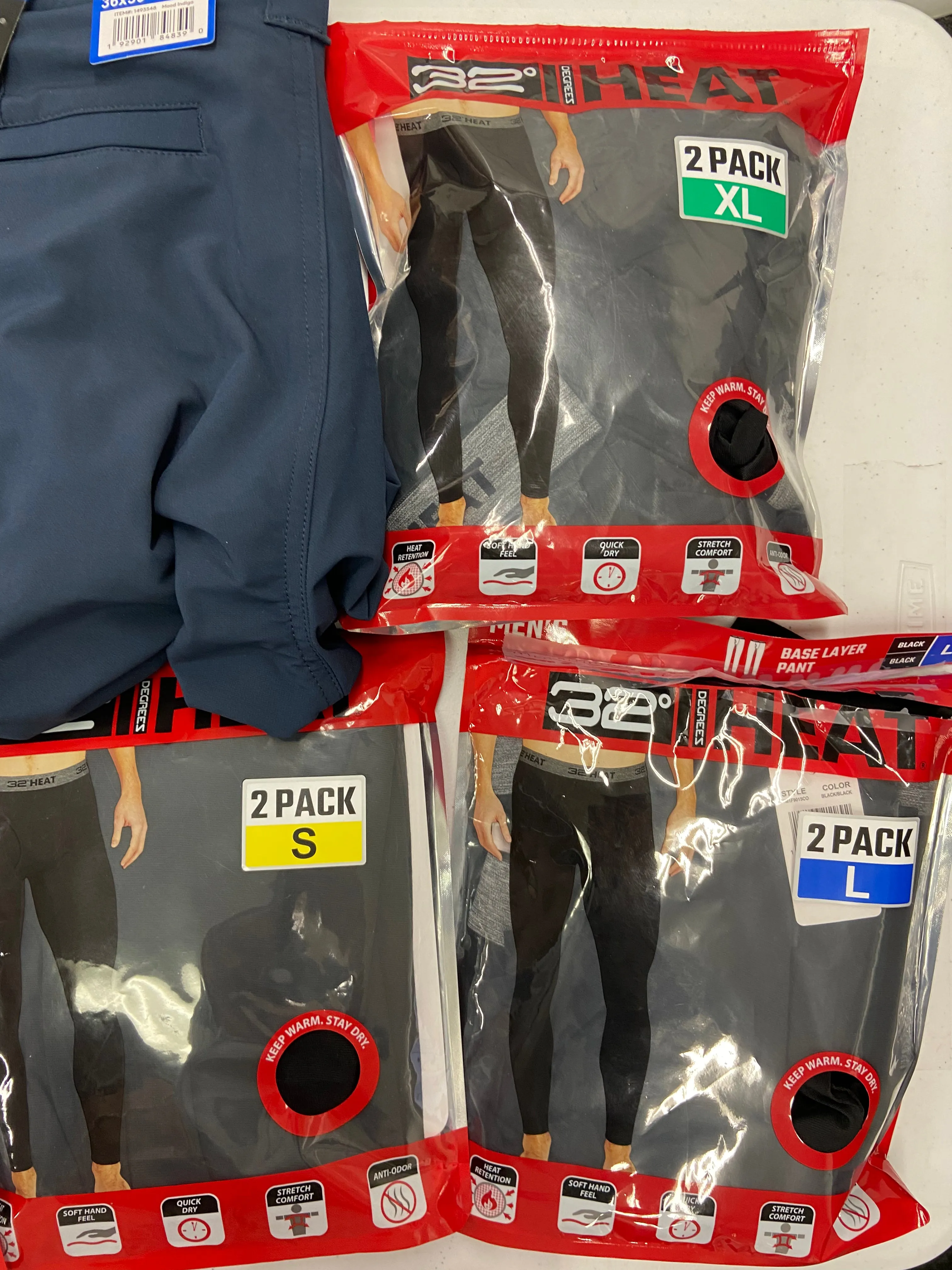 Men's Clothing Pants & Thermal Bottoms Wholesale Lot, EDDIE BAUER, HI-TEC PERFORMANCE, 32 DEGREES and more, 10 items, Shelf Pulls, MSRP $511