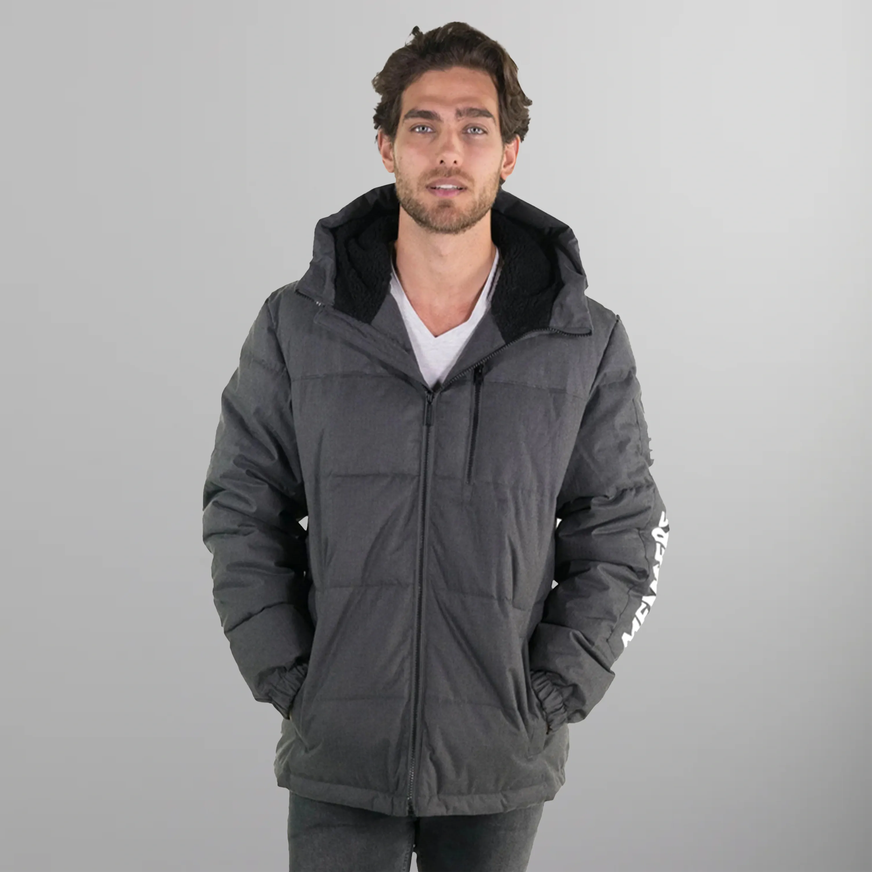 Men's Twill Block Puffer Jacket - FINAL SALE