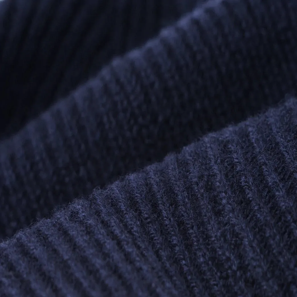 Merino Wool / Cashmere Beanie - Navy