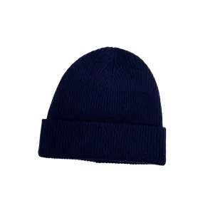 Merino Wool / Cashmere Beanie - Navy