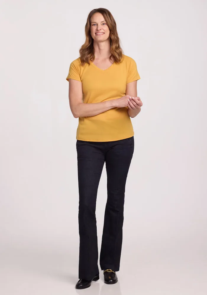 Mia V Neck - Marigold