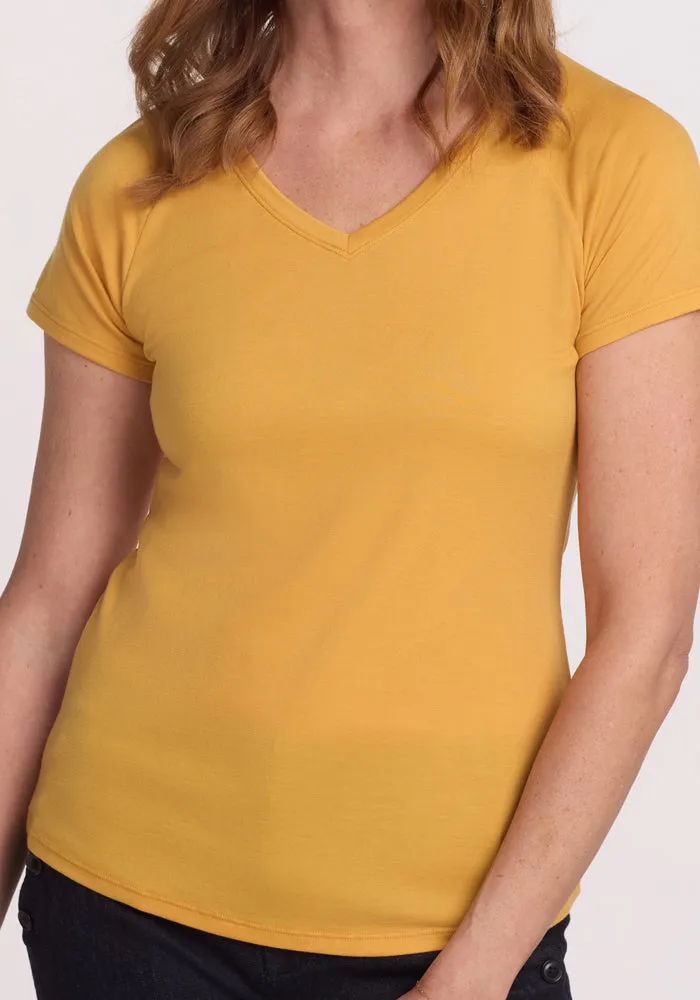 Mia V Neck - Marigold