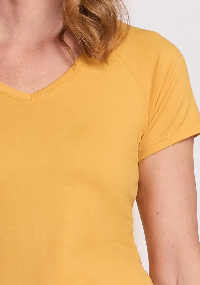 Mia V Neck - Marigold