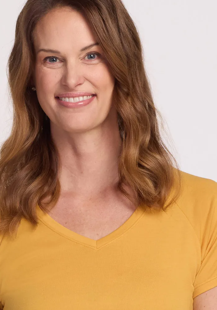 Mia V Neck - Marigold