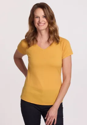 Mia V Neck - Marigold