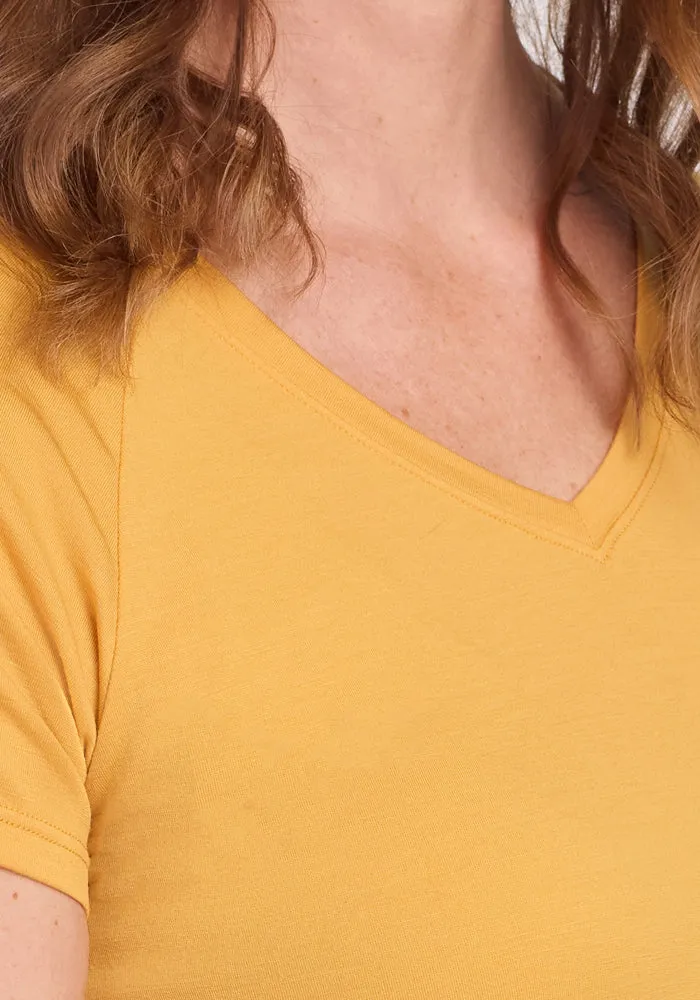 Mia V Neck - Marigold