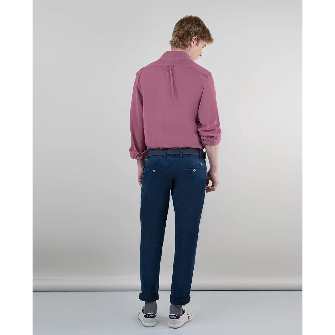 Navy Basic Cotton Chinos