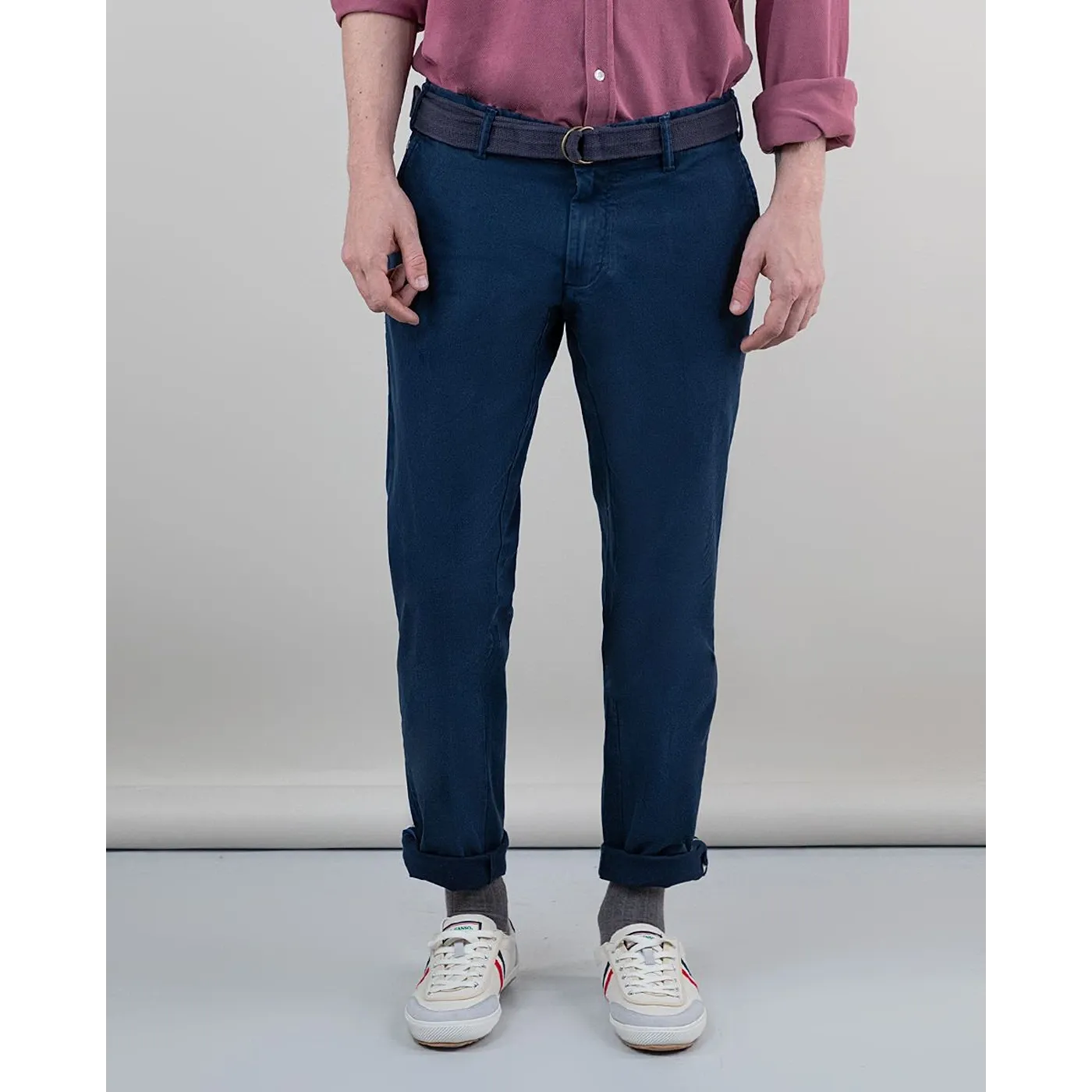 Navy Basic Cotton Chinos