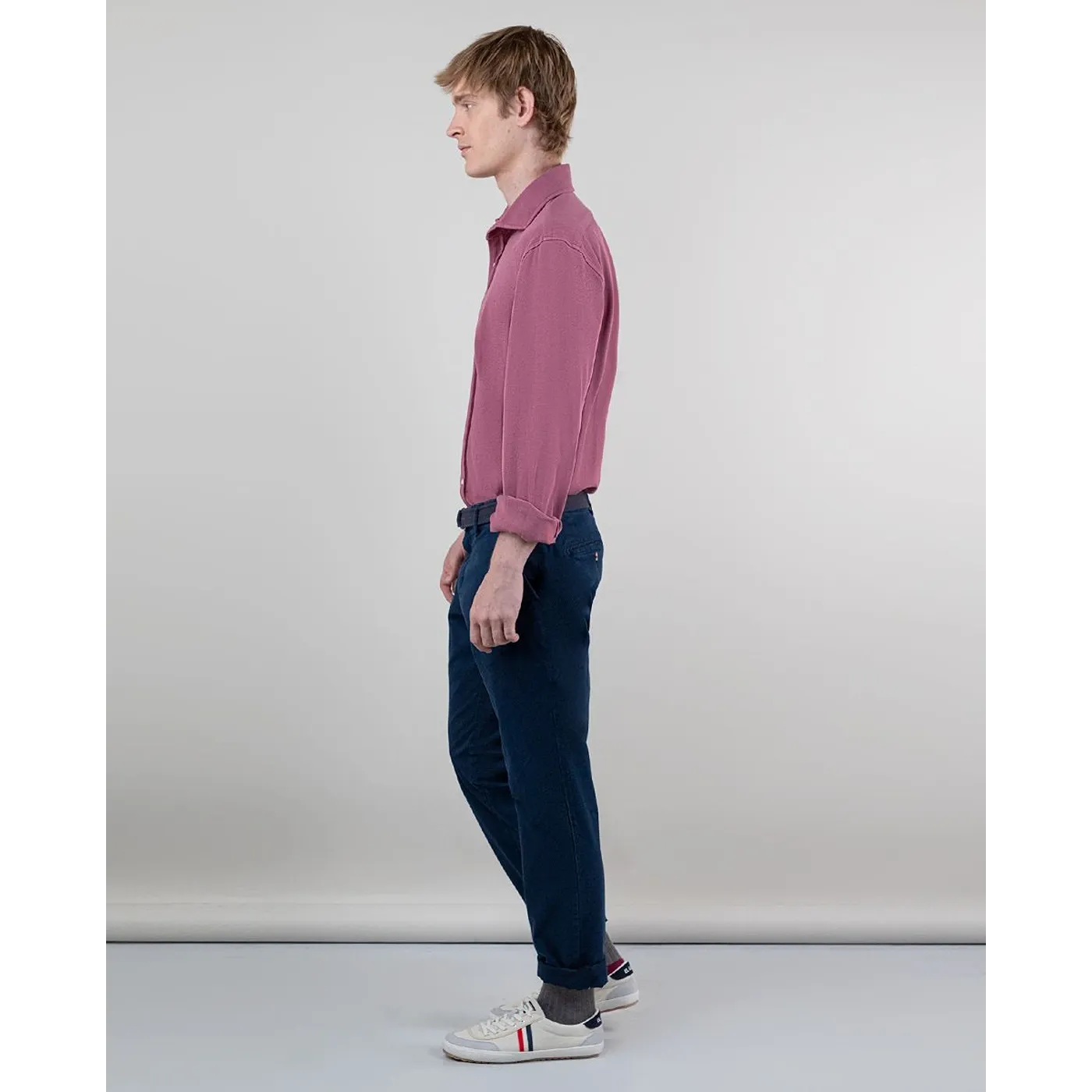 Navy Basic Cotton Chinos