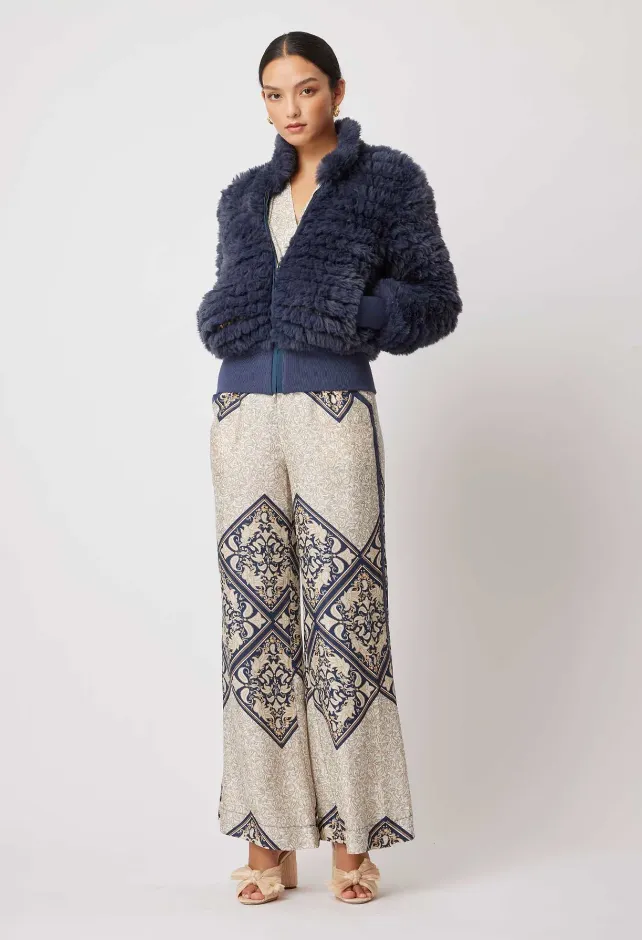 Once was Novella Faux Fur Bomber Jacket