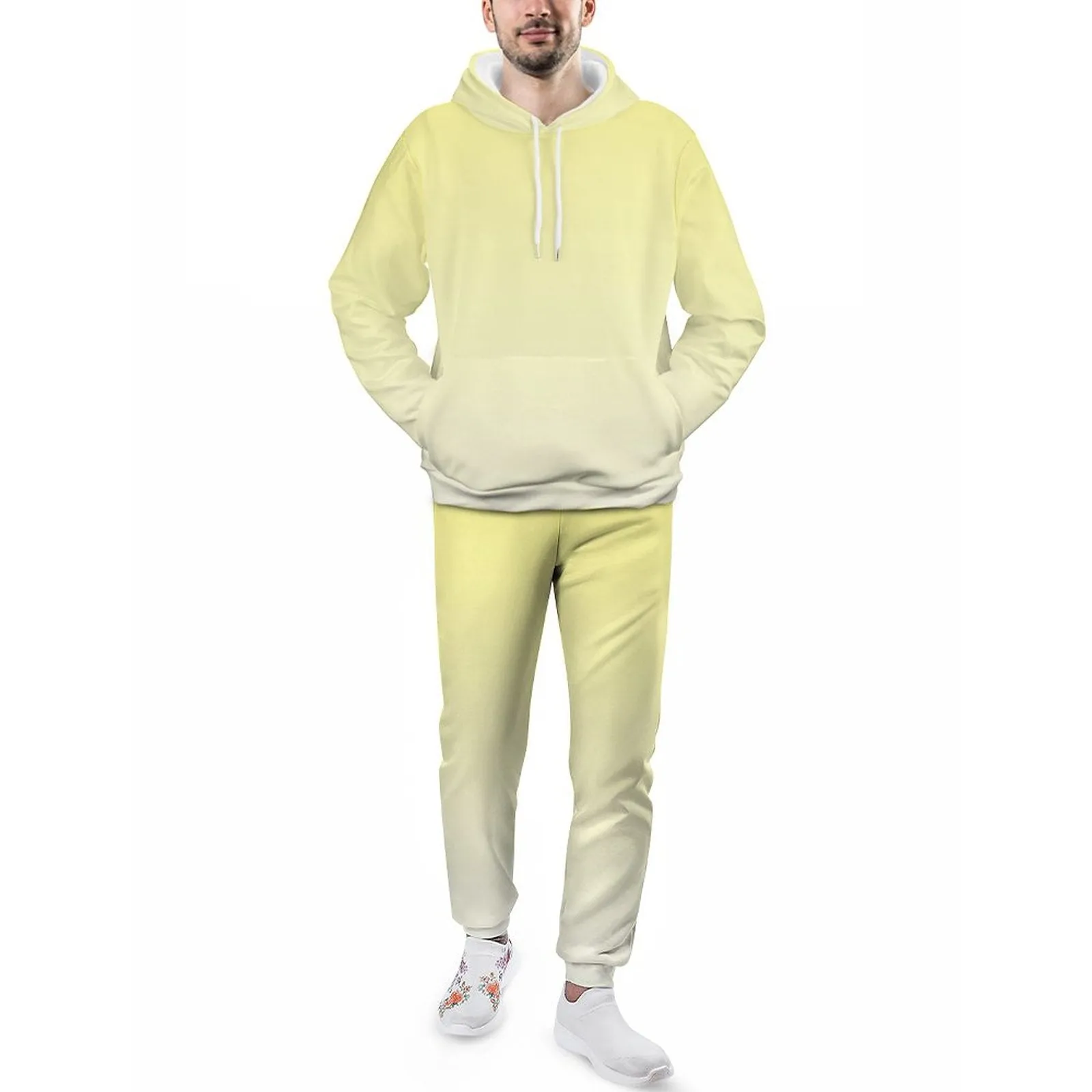 Personalize This Hoodie & Joggers Set-S to 5XL-Yellow