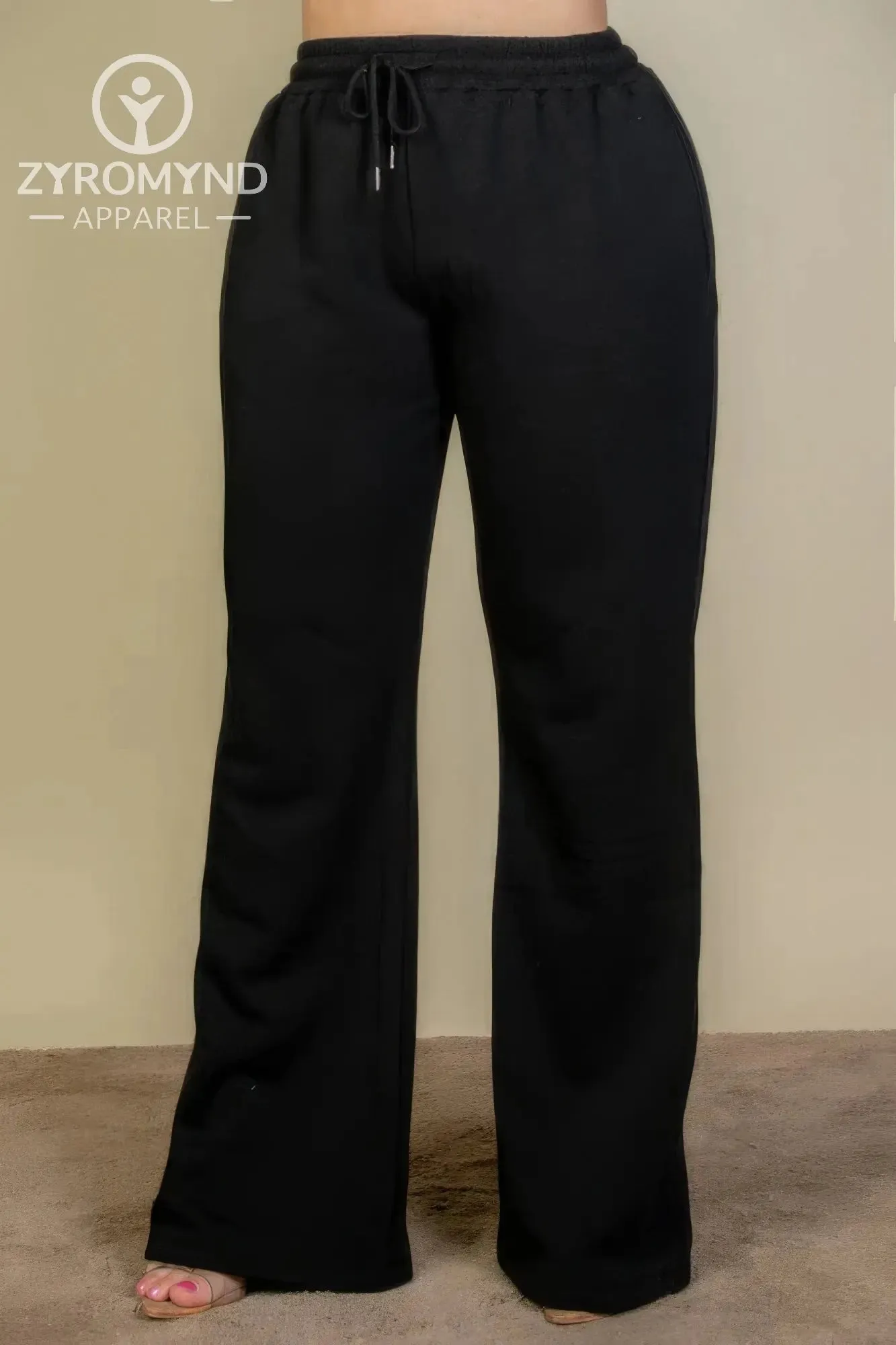 Plus Size Drawstring Waist Slant Pocket Sweatpants