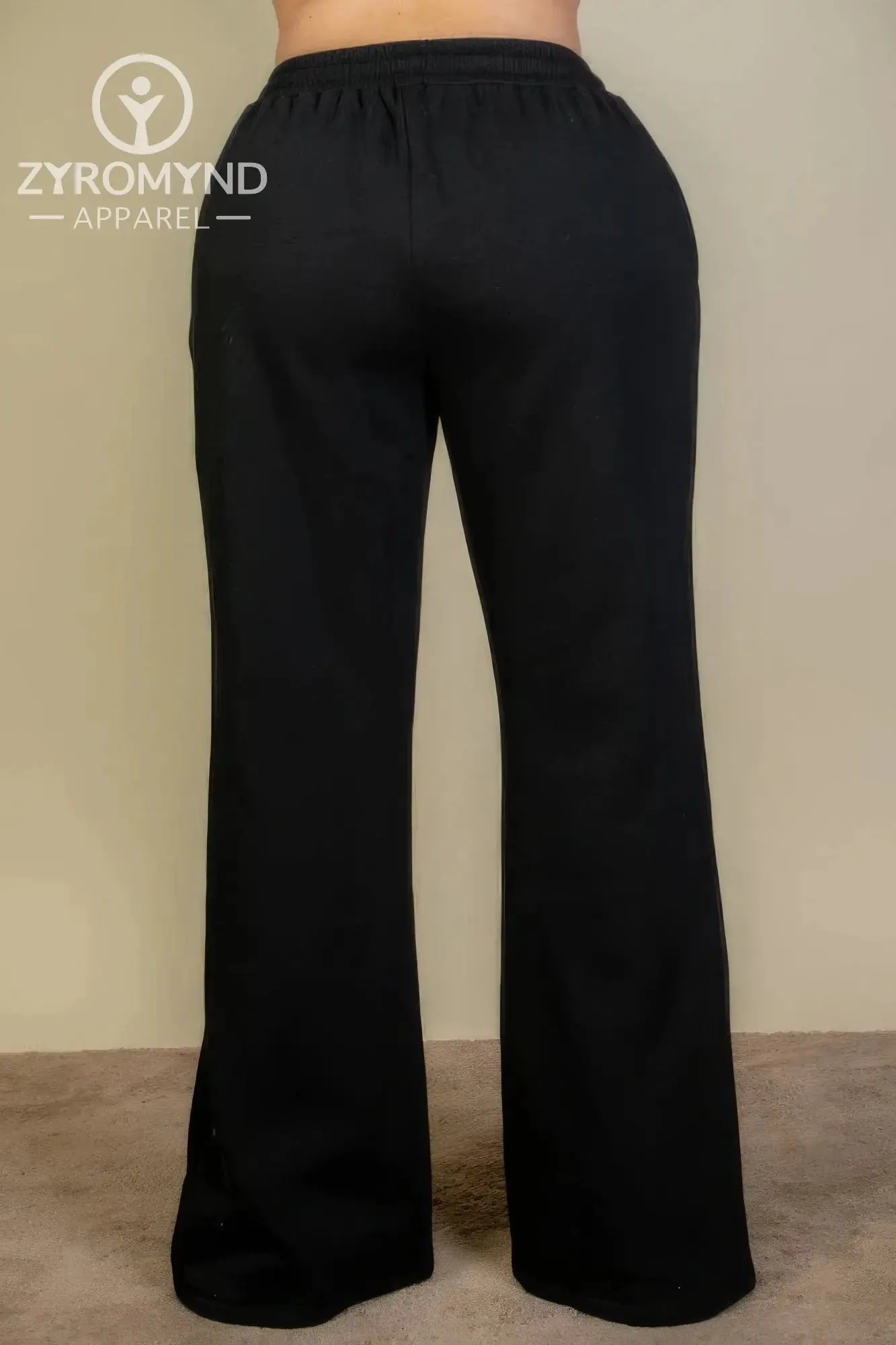Plus Size Drawstring Waist Slant Pocket Sweatpants