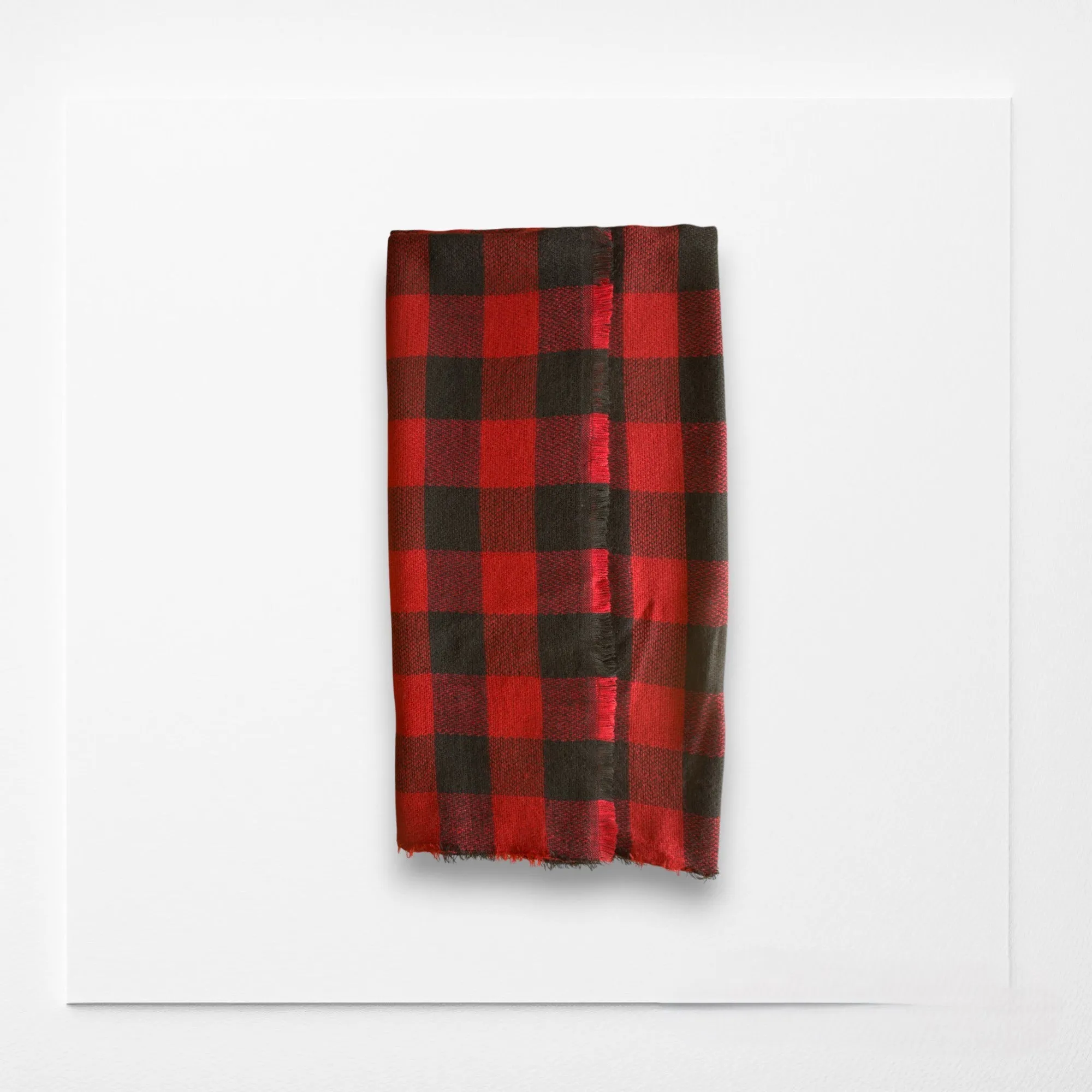 Red & Black Buffalo Plaid Women's Blanket Scarf / Women Scarf / Gifts for Her / Women Shawl / Bridesmaid Scarf/ Fall Scarf/