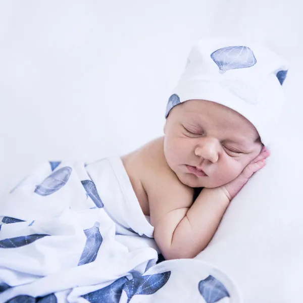 Snuggle Hunny Jersey Wrap with Matching Headwear - Cloud Chaser