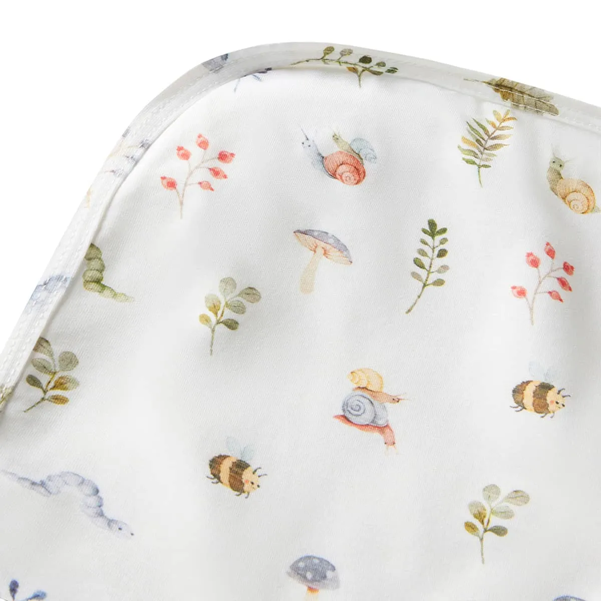 Snuggle Hunny Jersey Wrap with Matching Headwear - Garden Friends Organic