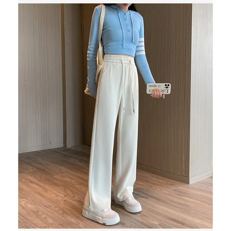 Solid Casual Plus Sports Loose Fit Sweatpants