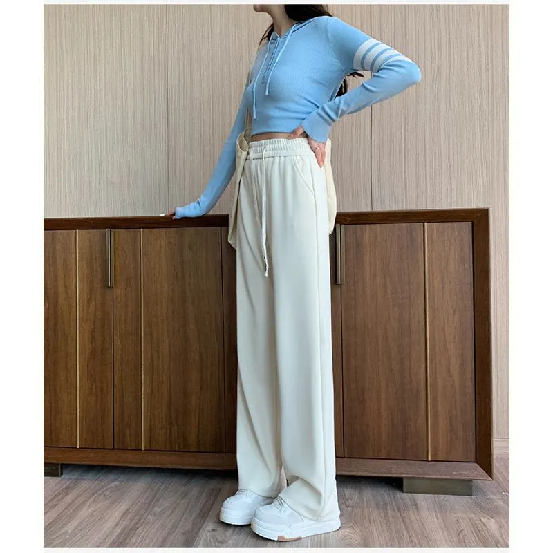 Solid Casual Plus Sports Loose Fit Sweatpants