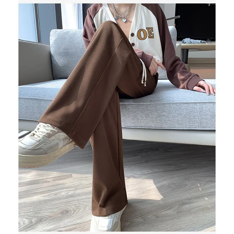 Solid Casual Plus Sports Loose Fit Sweatpants