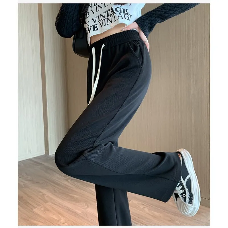 Solid Casual Plus Sports Loose Fit Sweatpants