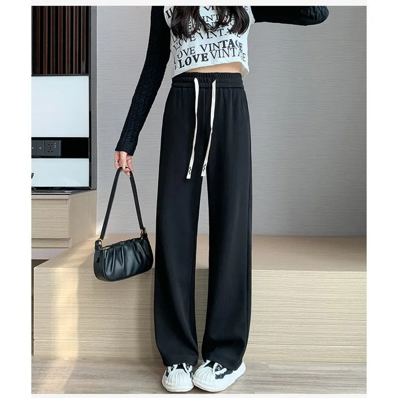 Solid Casual Plus Sports Loose Fit Sweatpants