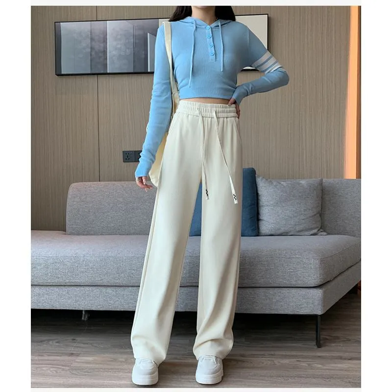 Solid Casual Plus Sports Loose Fit Sweatpants