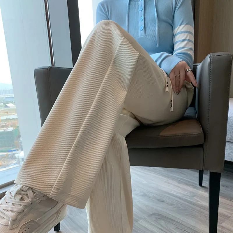Solid Casual Plus Sports Loose Fit Sweatpants